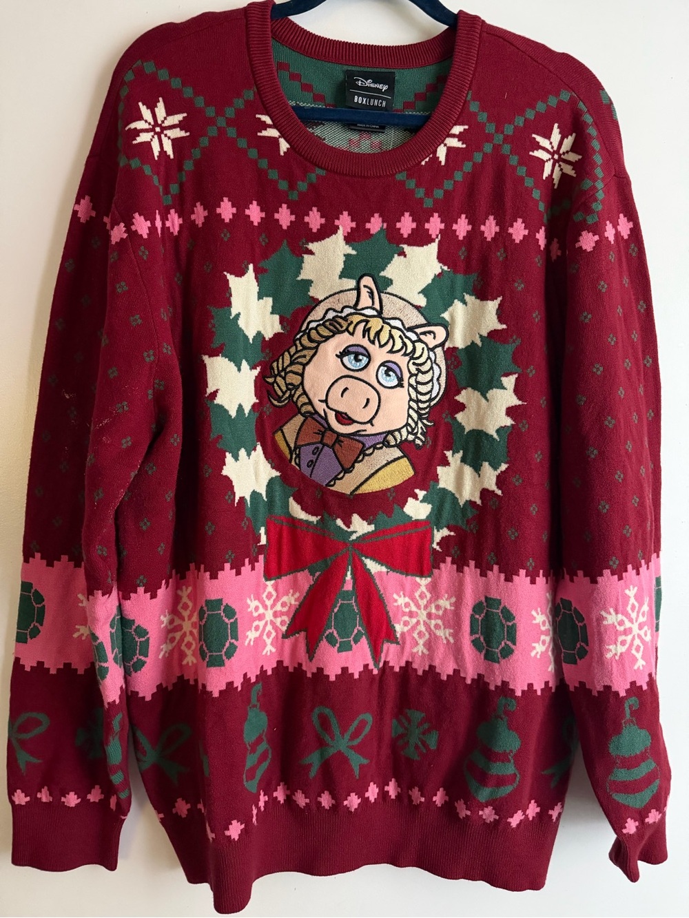 Box lunch  Disney  Miss Piggy Holiday women’s Sweater 2X